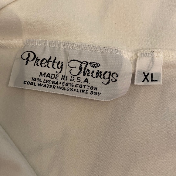 Pretty Things white with sequins tank top- Xlarge - Picture 8 of 11